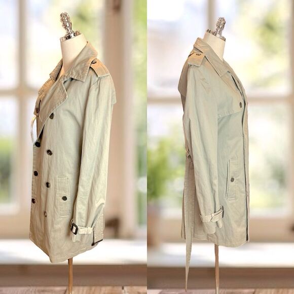 🔥🔥 AllSaints Spitalfields Co. LTD Double Breasted Trench Coat Size M US 38 EU - Picture 6 of 16